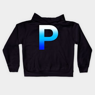 Blue Letter P Kids Hoodie